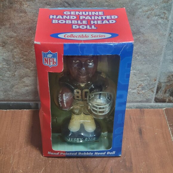 NFL Jerry Rice Oakland Raiders Bobblehead Doll Football Memorabilia 2001 - Picture 3 of 10